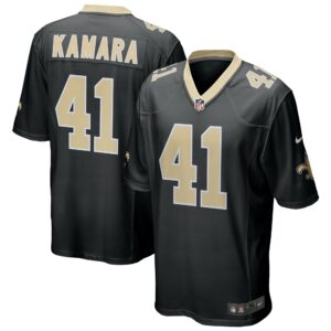 alvin kamara new orleans saints nike game jersey black clowdercats zdmsf.jpg