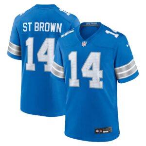 amon ra st brown detroit lions nike game jersey blue clowdercats vy7sy.jpg
