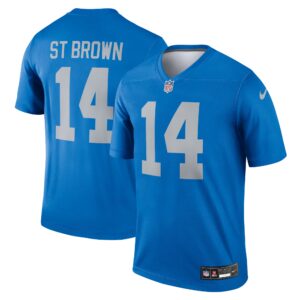 amon ra st brown detroit lions nike legend player performance top blue clowdercats zhtl8.jpg