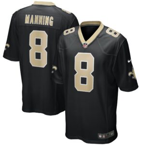 archie manning new orleans saints nike game retired player jersey black clowdercats mykft.jpg