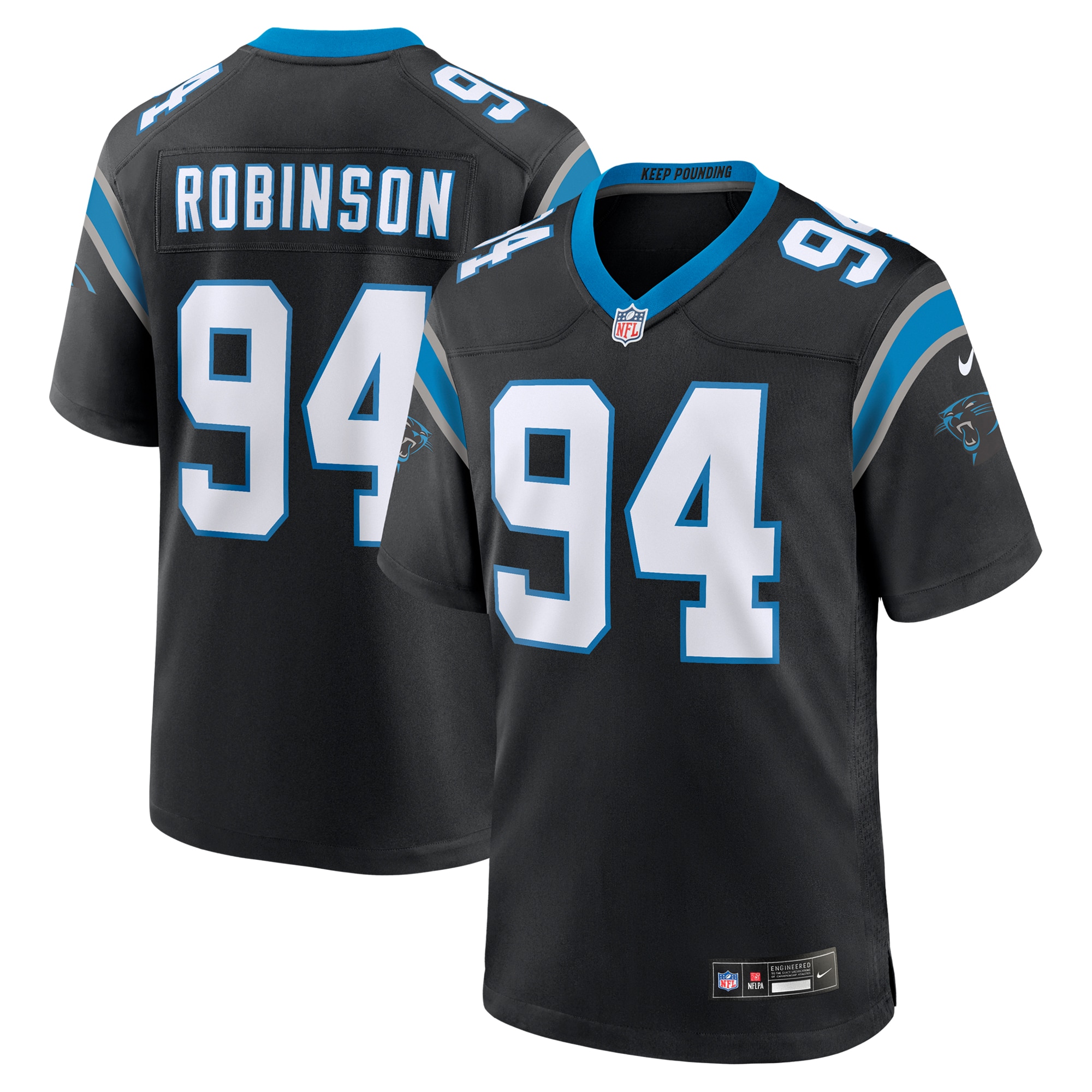 ashawn robinson carolina panthers nike game jersey black clowdercats scr5r.jpg