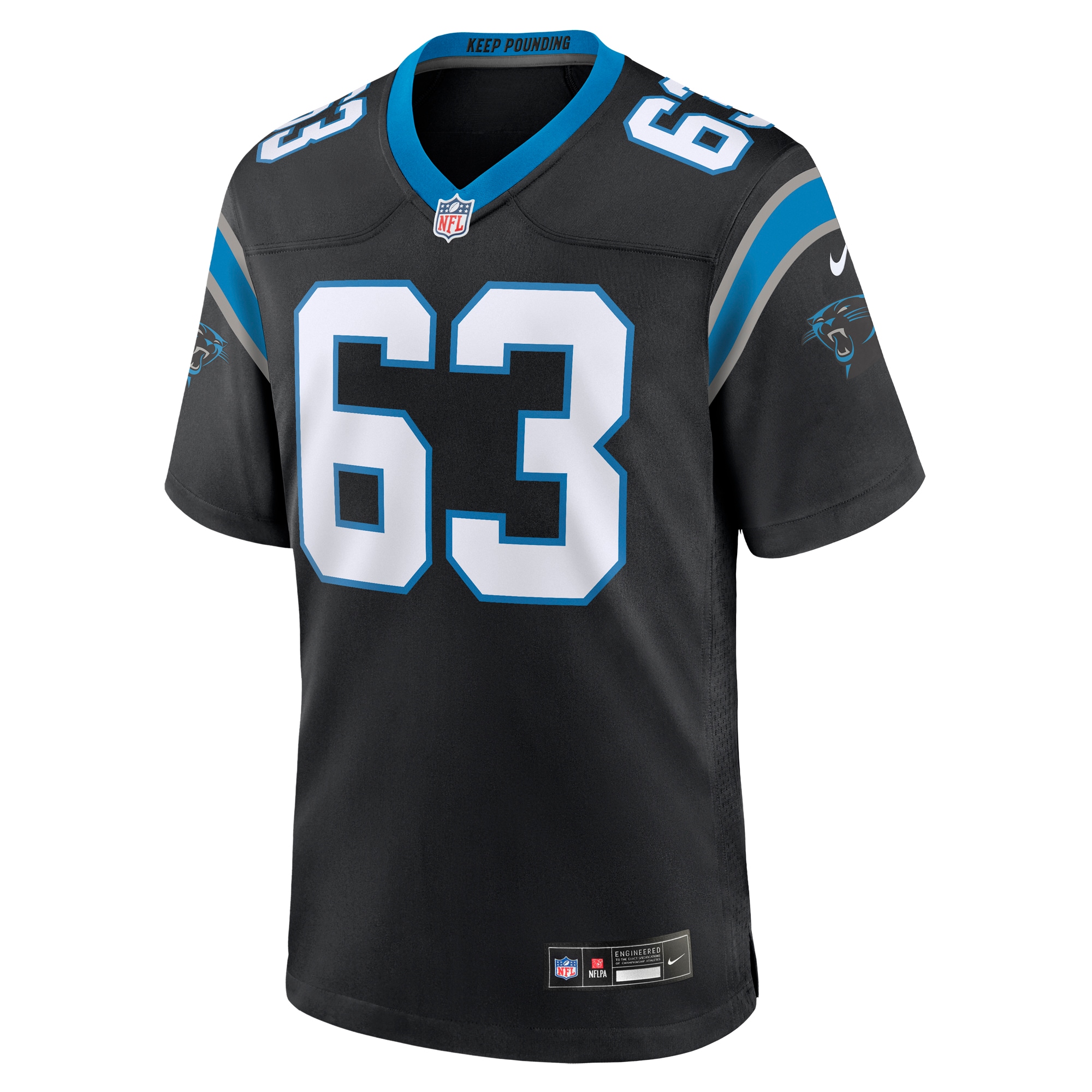 austin corbett carolina panthers nike team game jersey black clowdercats izsbe.jpg