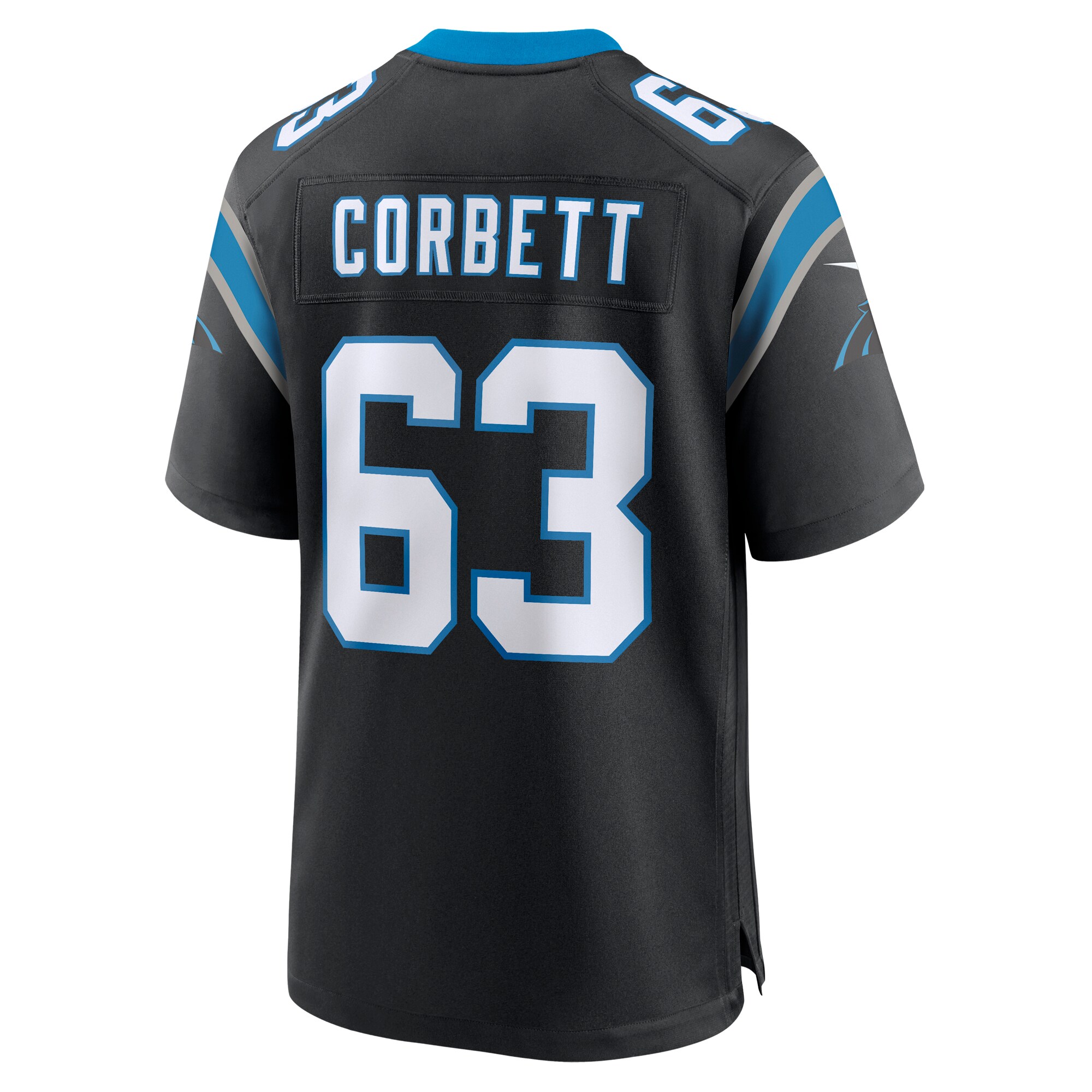 austin corbett carolina panthers nike team game jersey black clowdercats rrjyy.jpg