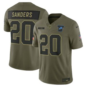 barry sanders detroit lions nike 2025 salute to service retired limited jersey olive clowdercats wd0f7.jpg