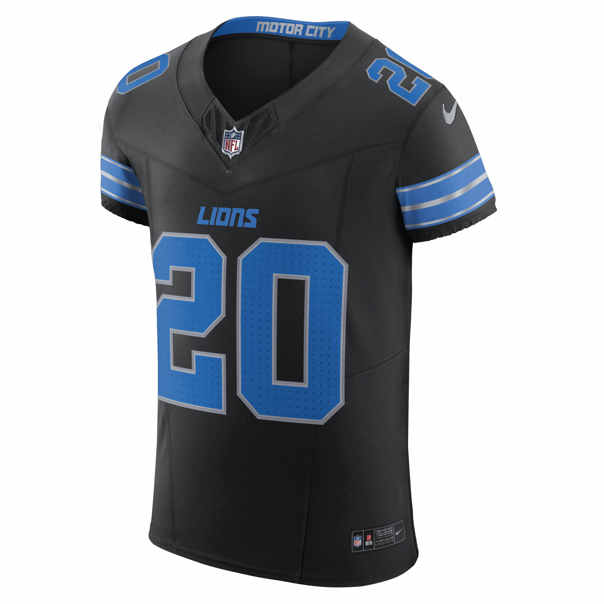 barry sanders detroit lions nike alternate vapor fuse elite jersey black clowdercats upgi9.png