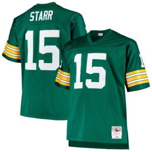 bart starr green bay packers mitchell ness big tall 1968 retired player replica jersey green clowdercats bcvy2.jpg
