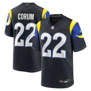blake corum los angeles rams nike 2025 rivalries collection game jersey midnight blue clowdercats 21nd2.jpg