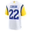 blake corum los angeles rams nike game jersey white clowdercats uybpt.jpg