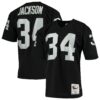 bo jackson las vegas raiders 1990 mitchell ness authentic throwback retired player jersey black clowdercats dovxu.jpg