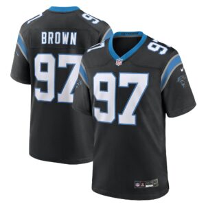 bobby brown carolina panthers nike team game jersey black clowdercats atrdd.jpg