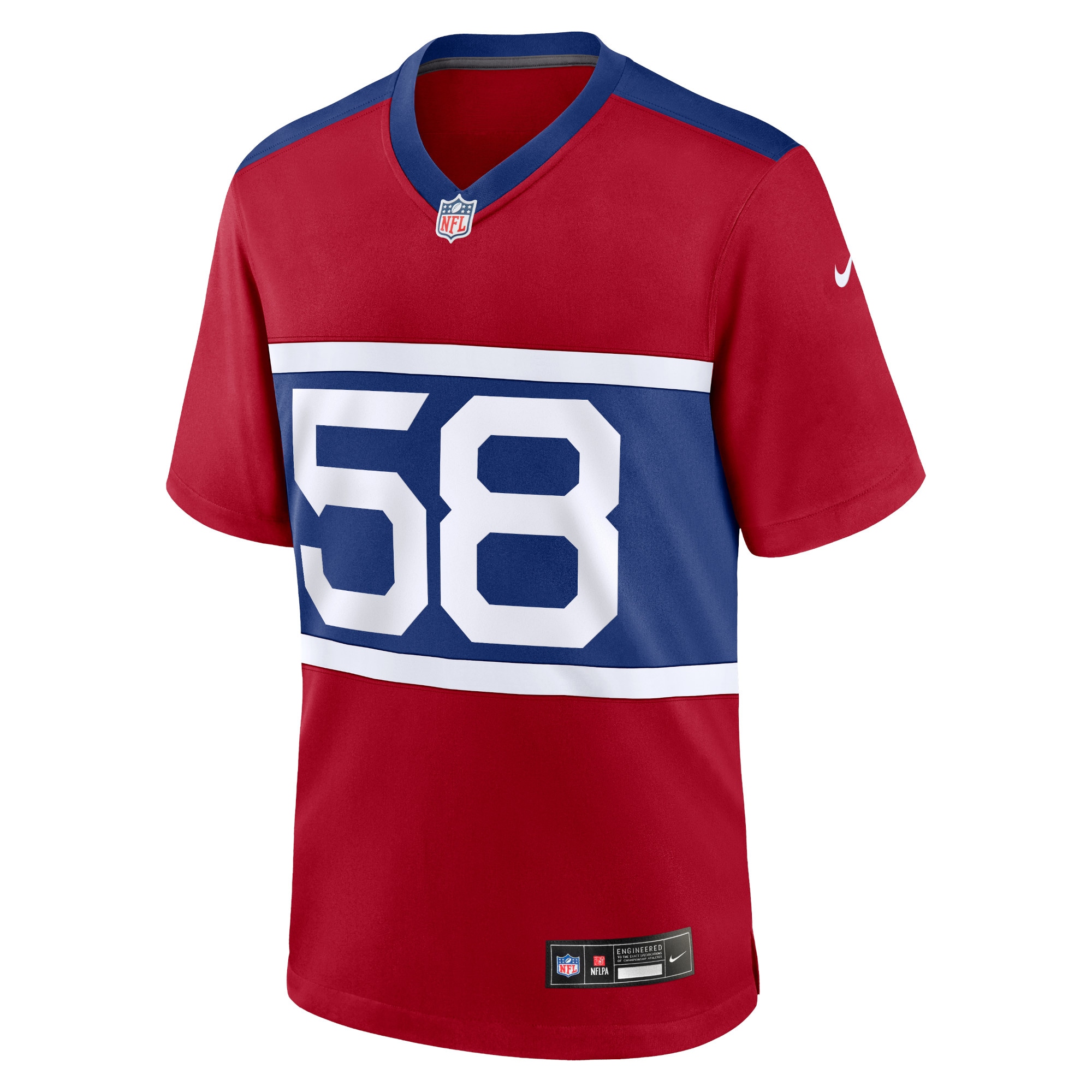 bobby okereke new york giants nike alternate player game jersey century red clowdercats 80vp1.jpg
