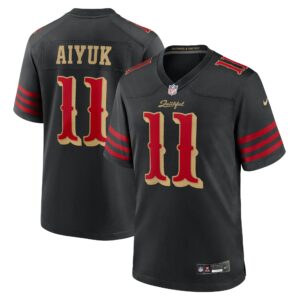 brandon aiyuk san francisco 49ers nike 2025 rivalries collection game jersey black clowdercats kry26.jpg