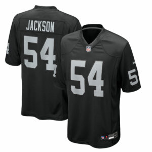 brennan jackson las vegas raiders nike team game jersey black clowdercats evumr.jpg