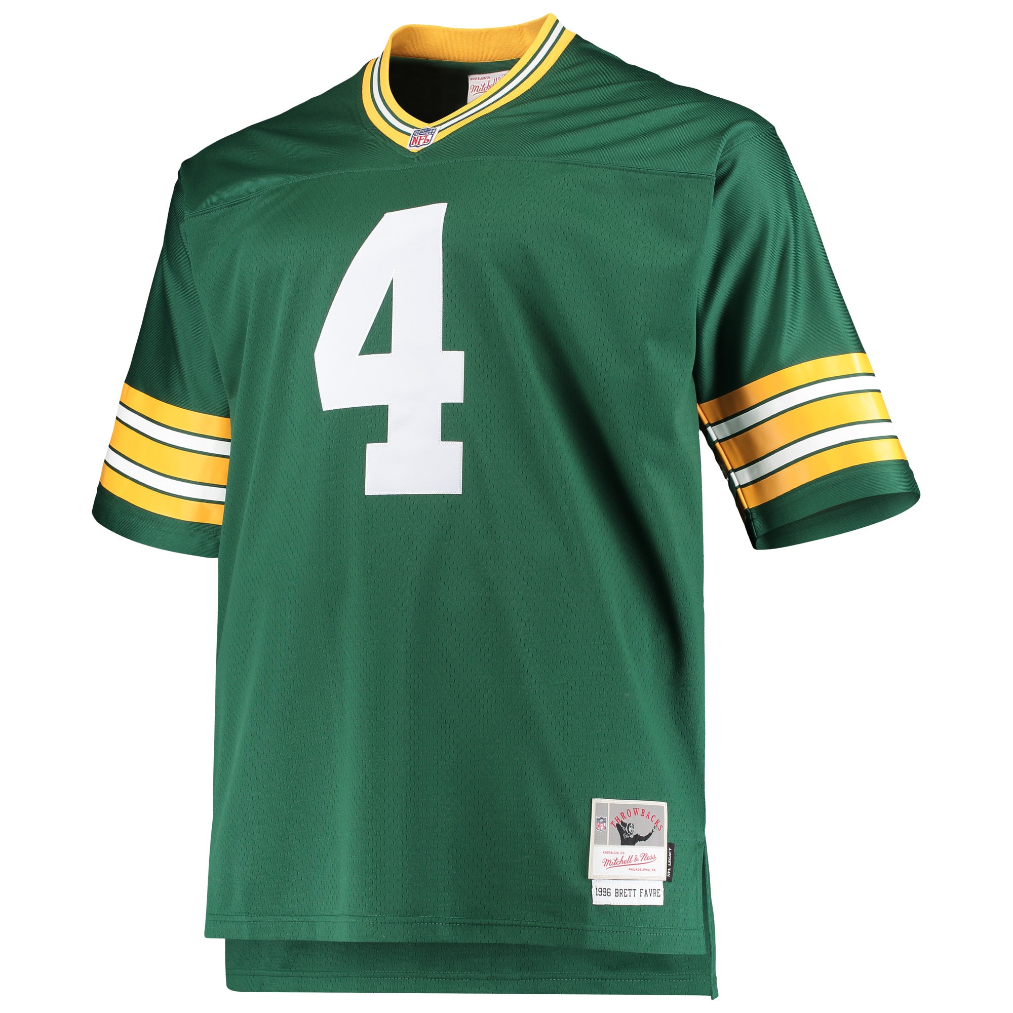 brett favre green bay packers mitchell ness big tall 1996 retired player replica jersey green clowdercats hgeer.jpg