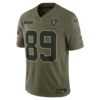 brock bowers las vegas raiders nike 2025 salute to service limited jersey olive clowdercats 1wwxz.jpg