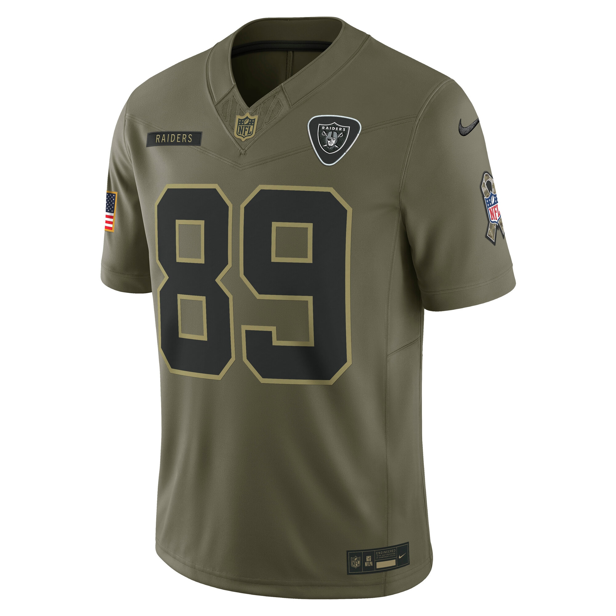 brock bowers las vegas raiders nike 2025 salute to service limited jersey olive clowdercats 1wwxz.jpg