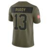 brock purdy san francisco 49ers nike 2025 salute to service limited jersey olive clowdercats gndkc.jpg