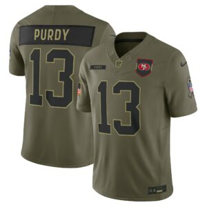 brock purdy san francisco 49ers nike 2025 salute to service limited jersey olive clowdercats y56r0.jpg