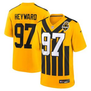 cameron heyward pittsburgh steelers nike alternate 1933 throwback game jersey gold clowdercats aj7hc.jpg