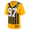 cameron heyward pittsburgh steelers nike alternate 1933 throwback game jersey gold clowdercats p28fr.jpg