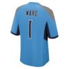 cameron ward tennessee titans nike 2025 nfl draft first round pick game jersey light blue clowdercats tmeci.jpg