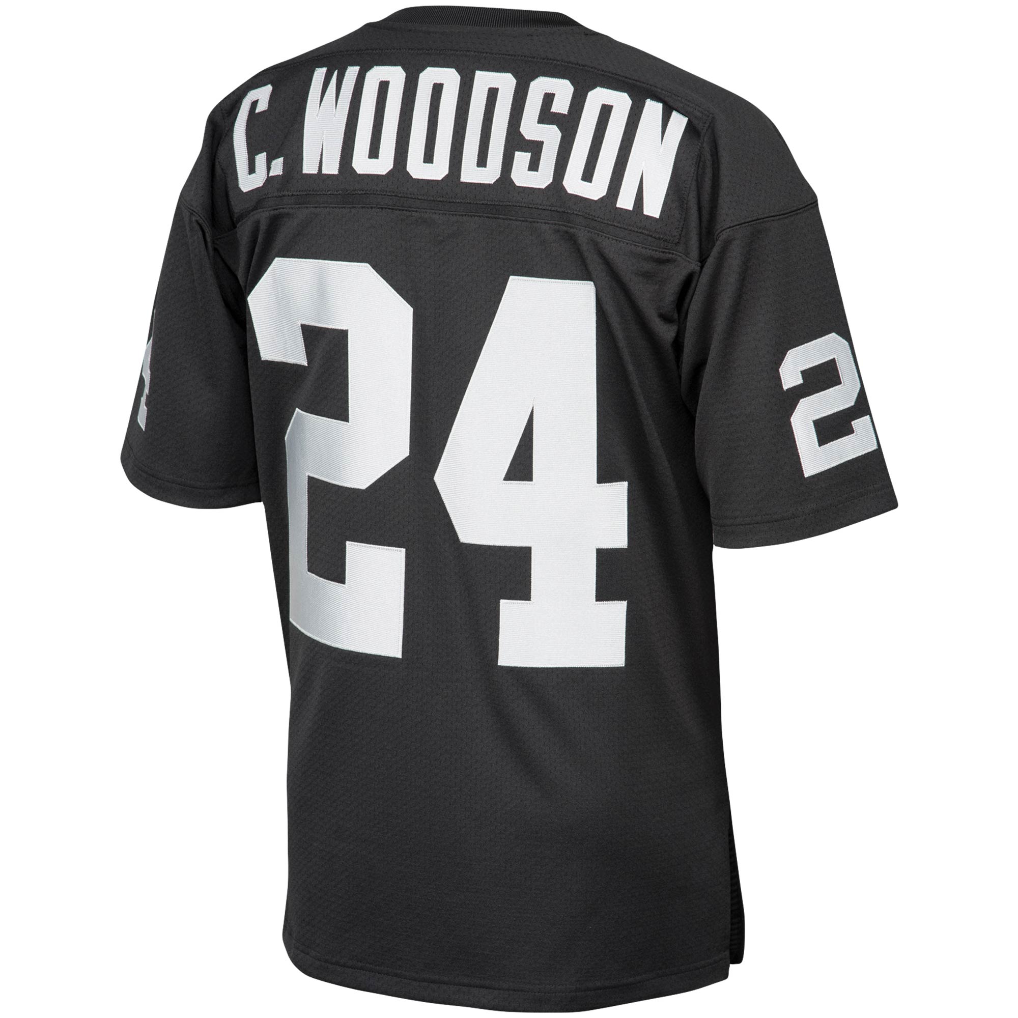 charles woodson las vegas raiders 2002 mitchell ness authentic throwback retired player jersey black clowdercats cjtrx.jpg