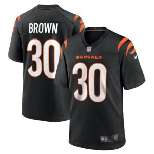 chase brown cincinnati bengals nike team game jersey black clowdercats u9ymj.jpg