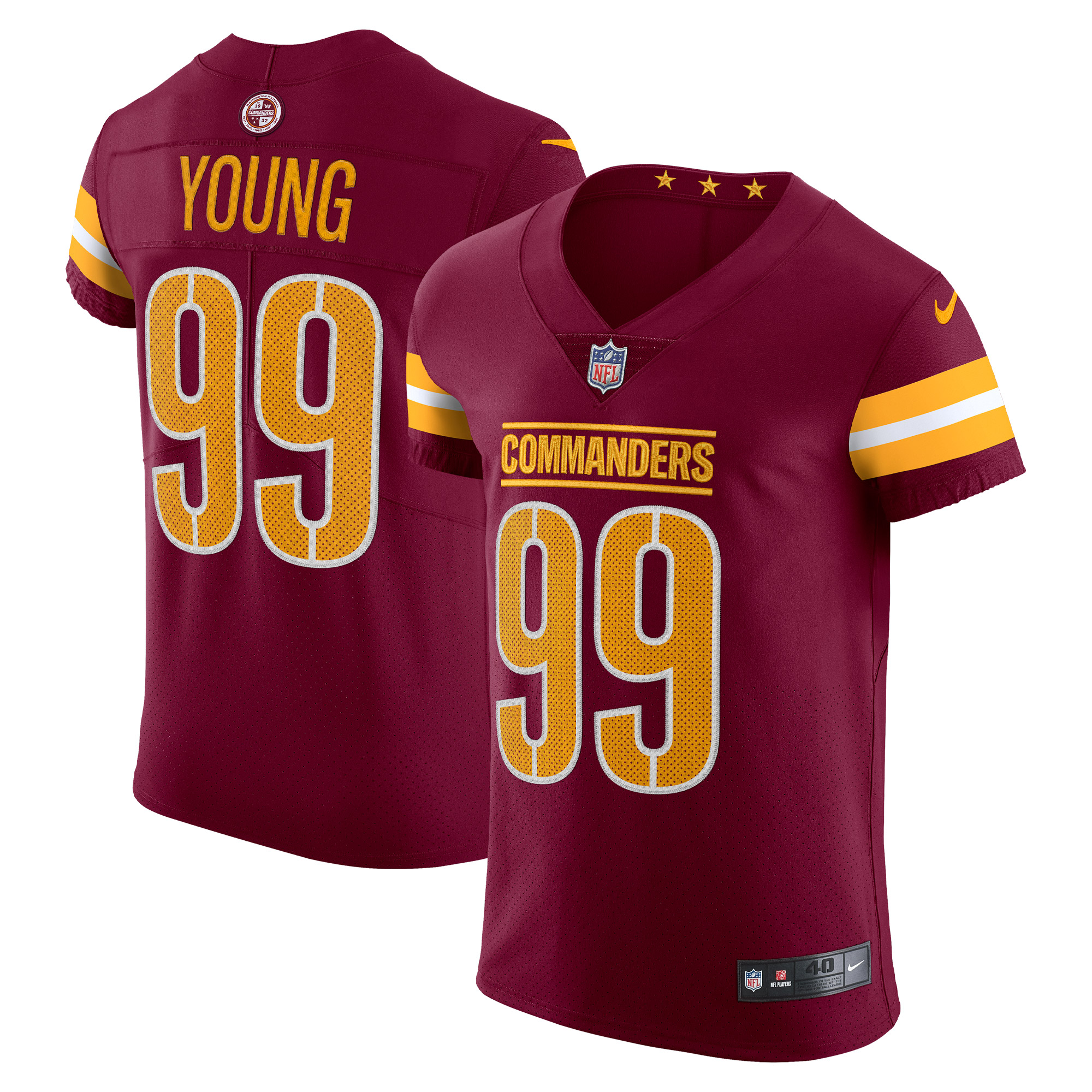 chase young washington commanders nike vapor elite jersey burgundy clowdercats kvdhx.jpg