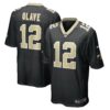 chris olave new orleans saints nike player game jersey black clowdercats wpagf.jpg