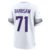 christian darrisaw minnesota vikings nike alternate game jersey white clowdercats m33r1.jpg