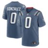 christian gonzalez new england patriots nike 2025 rivalries collection game jersey storm blue clowdercats tvygt.jpg