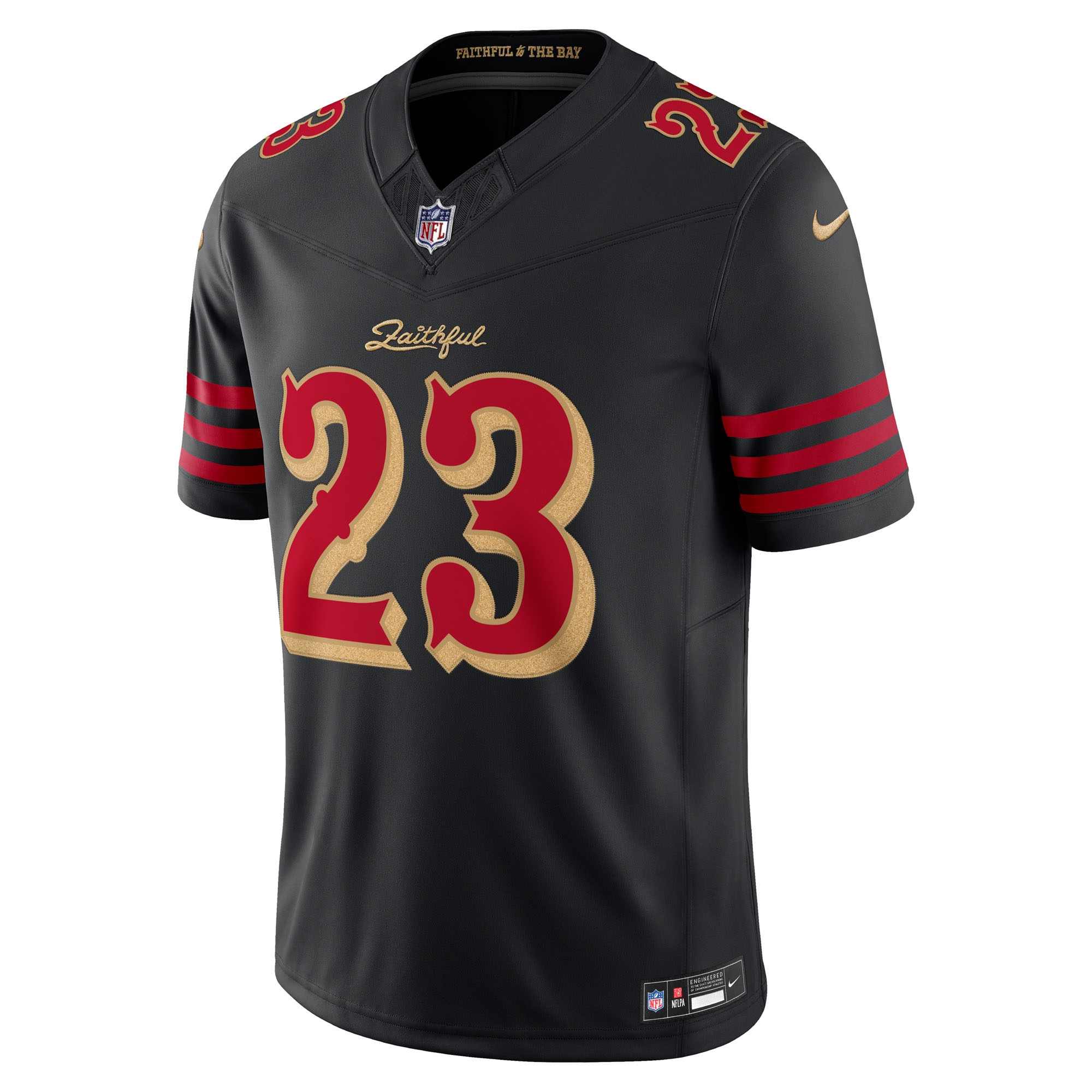christian mccaffrey san francisco 49ers nike 2025 rivalries collection limited jersey black clowdercats lkpei.jpg