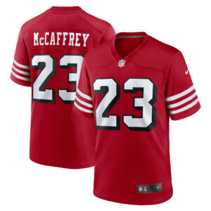 christian mccaffrey san francisco 49ers nike alternate game player jersey scarlet clowdercats 2cddp.jpg