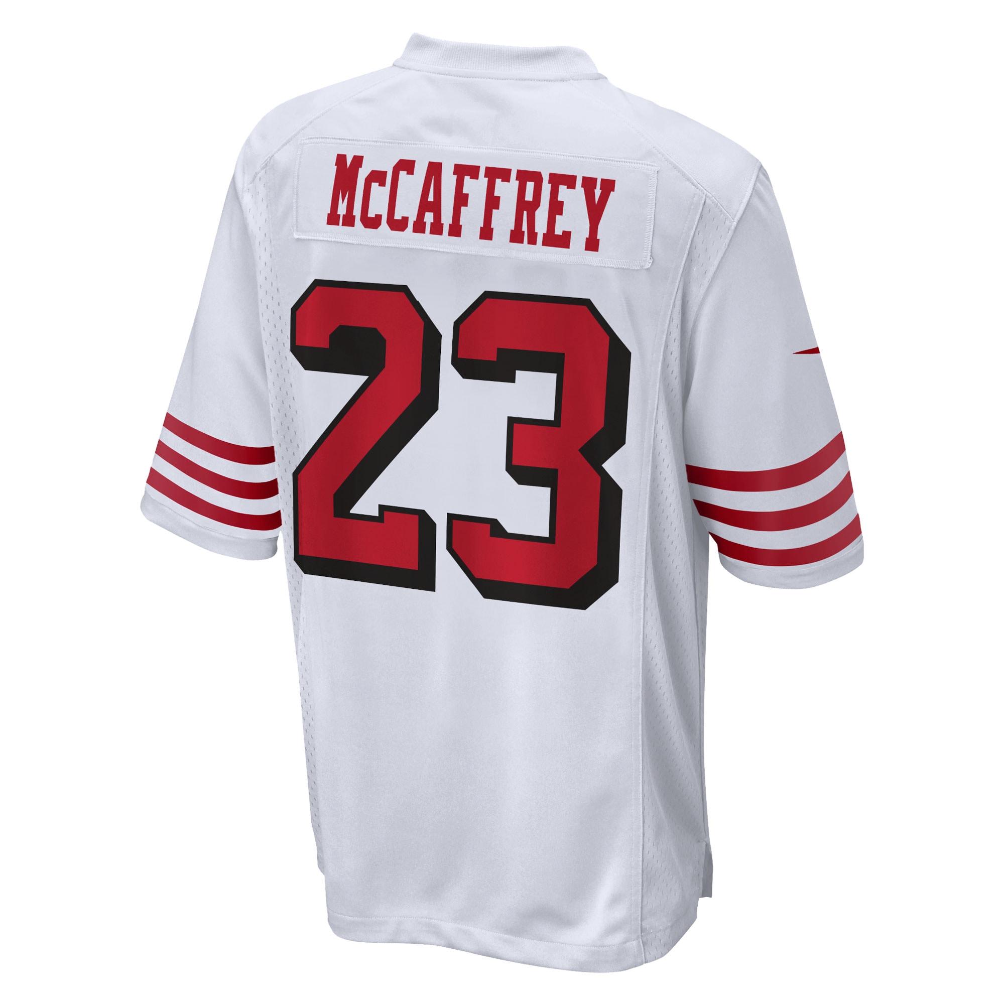 christian mccaffrey san francisco 49ers nike game jersey white clowdercats frsgn.jpg