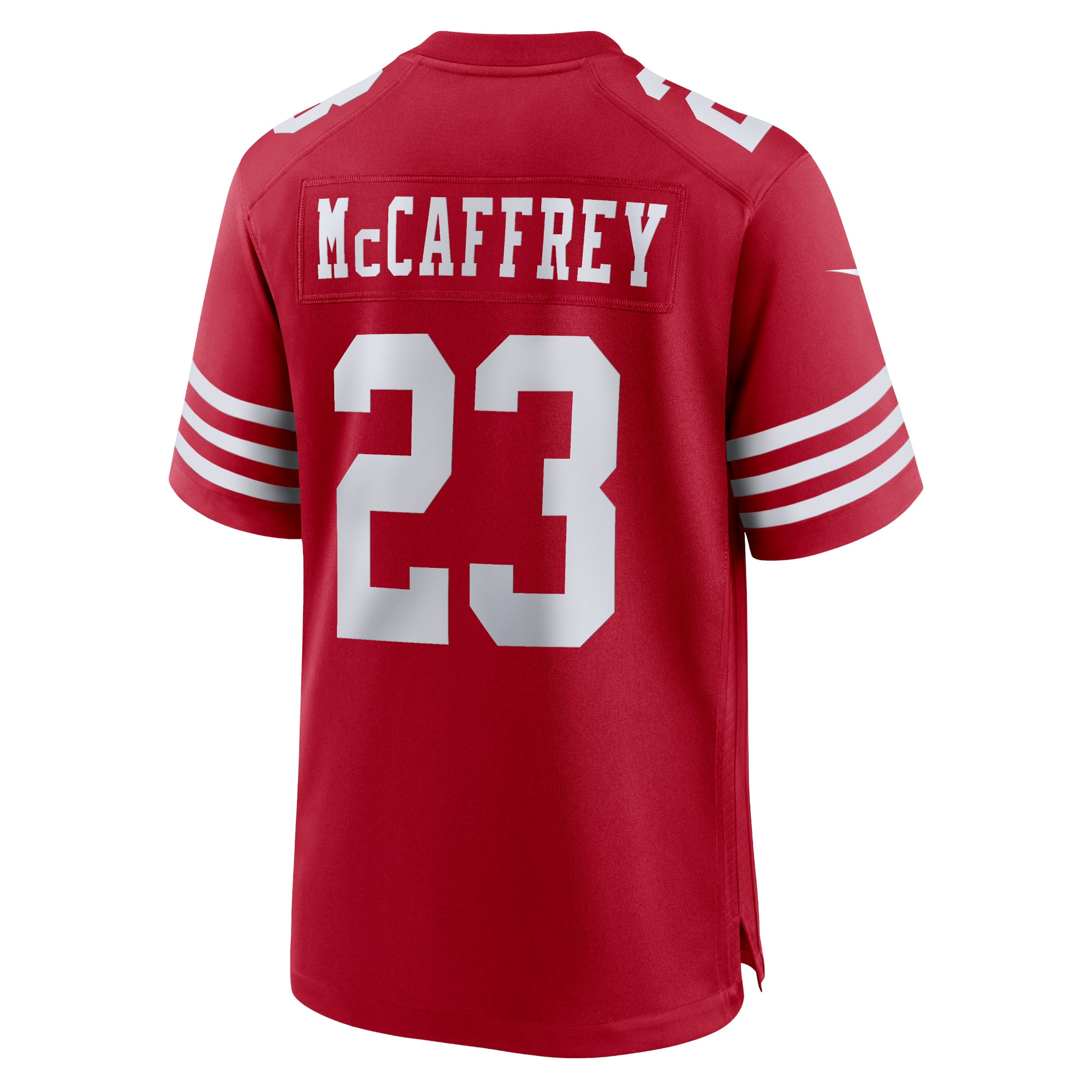 christian mccaffrey san francisco 49ers nike game player jersey scarlet clowdercats aiamf.jpg