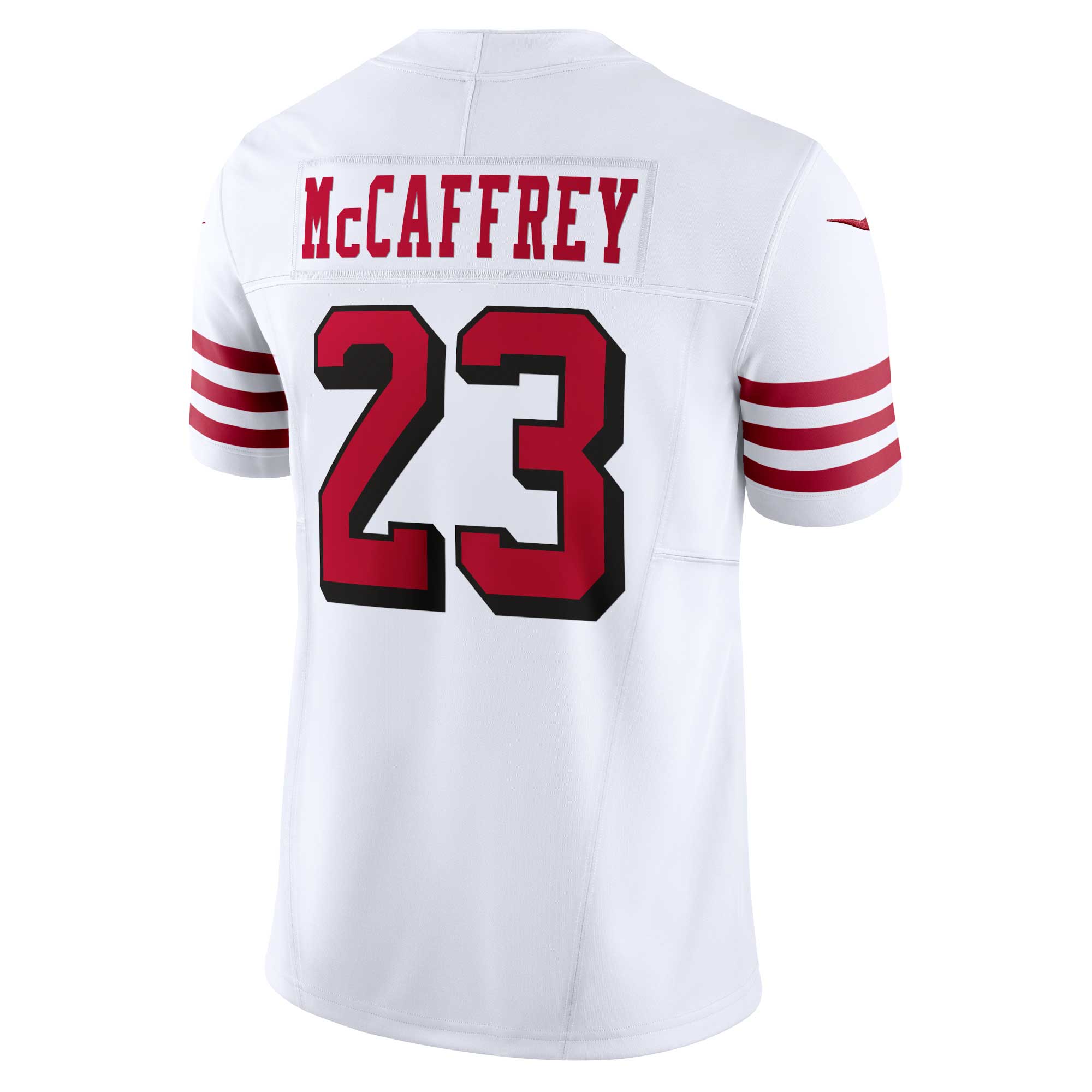 christian mccaffrey san francisco 49ers nike vapor fuse limited 2nd alternate jersey white clowdercats mzjqp.jpg