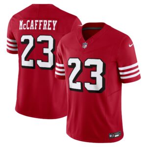 christian mccaffrey san francisco 49ers nike vapor fuse limited jersey scarlet clowdercats o7gr5.jpg