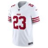 christian mccaffrey san francisco 49ers nike vapor fuse limited jersey white clowdercats iurko.jpg