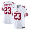 christian mccaffrey san francisco 49ers nike vapor fuse limited jersey white clowdercats texcf.jpg