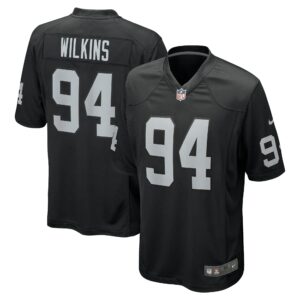 christian wilkins las vegas raiders nike team game jersey black clowdercats vkees.jpg
