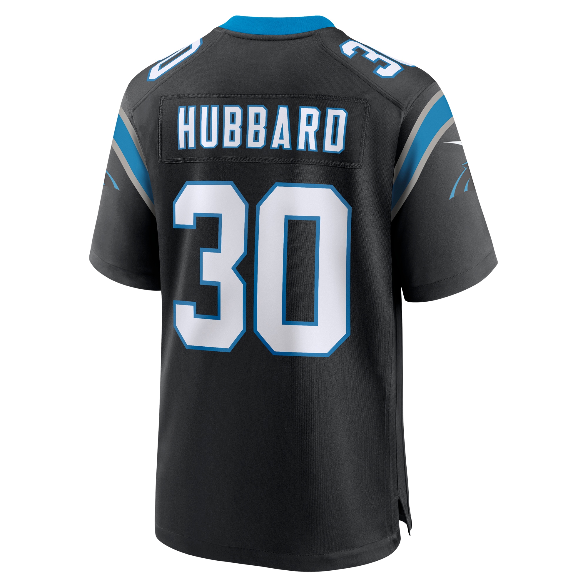 chuba hubbard carolina panthers nike team game jersey black clowdercats kajam.jpg