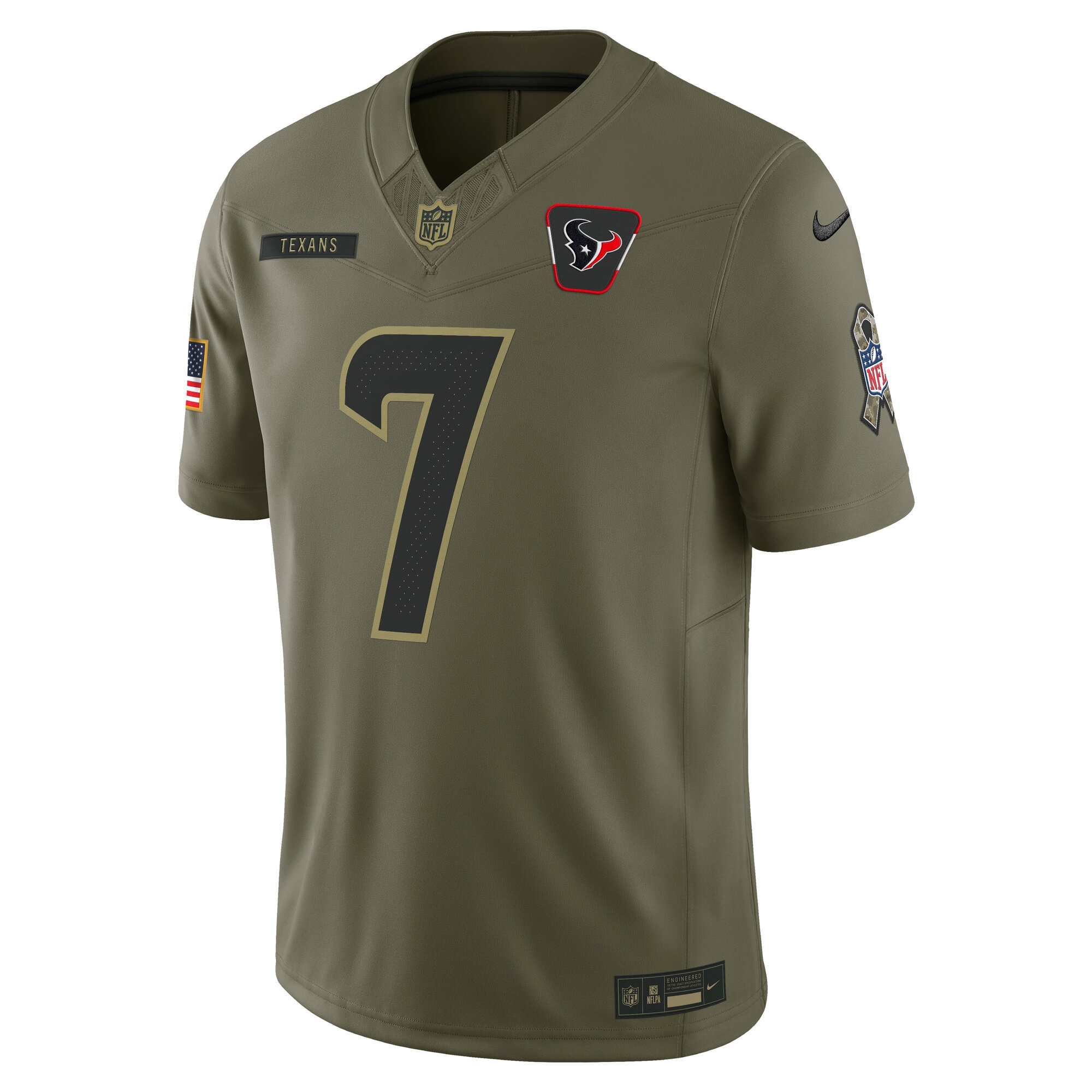 cj stroud houston texans nike 2025 salute to service limited jersey olive clowdercats tc8bn.jpg