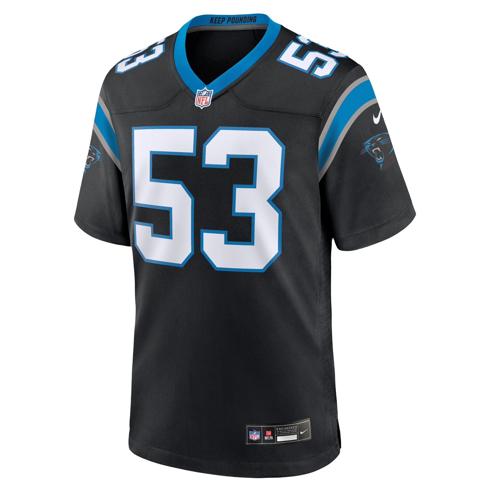 claudin cherelus carolina panthers nike team game jersey black clowdercats mem5t.jpg