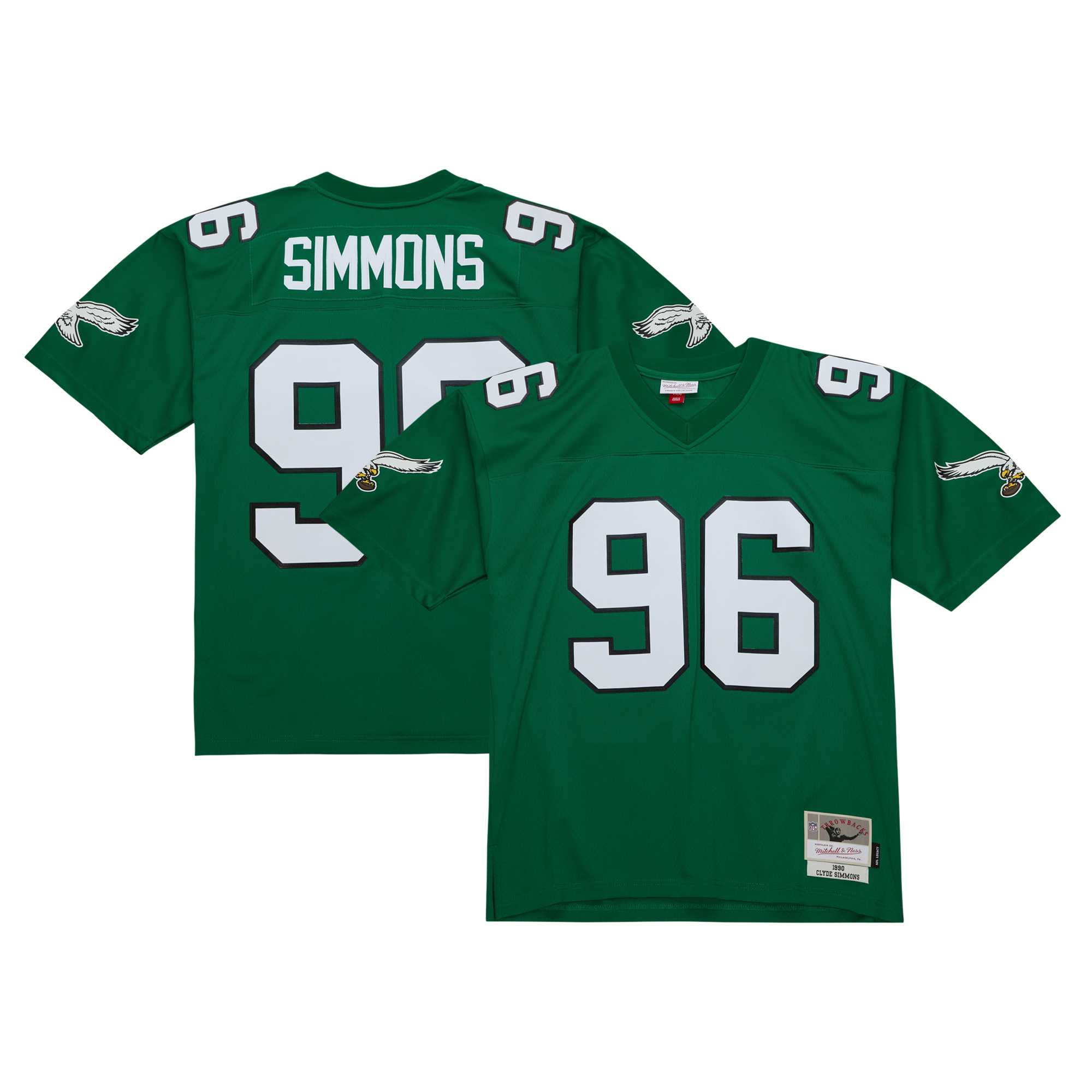 clyde simmons philadelphia eagles mitchell ness legacy replica jersey kelly green clowdercats zbpue.jpg