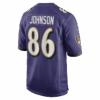 cornelius johnson baltimore ravens nike team game jersey purple clowdercats rnkbt