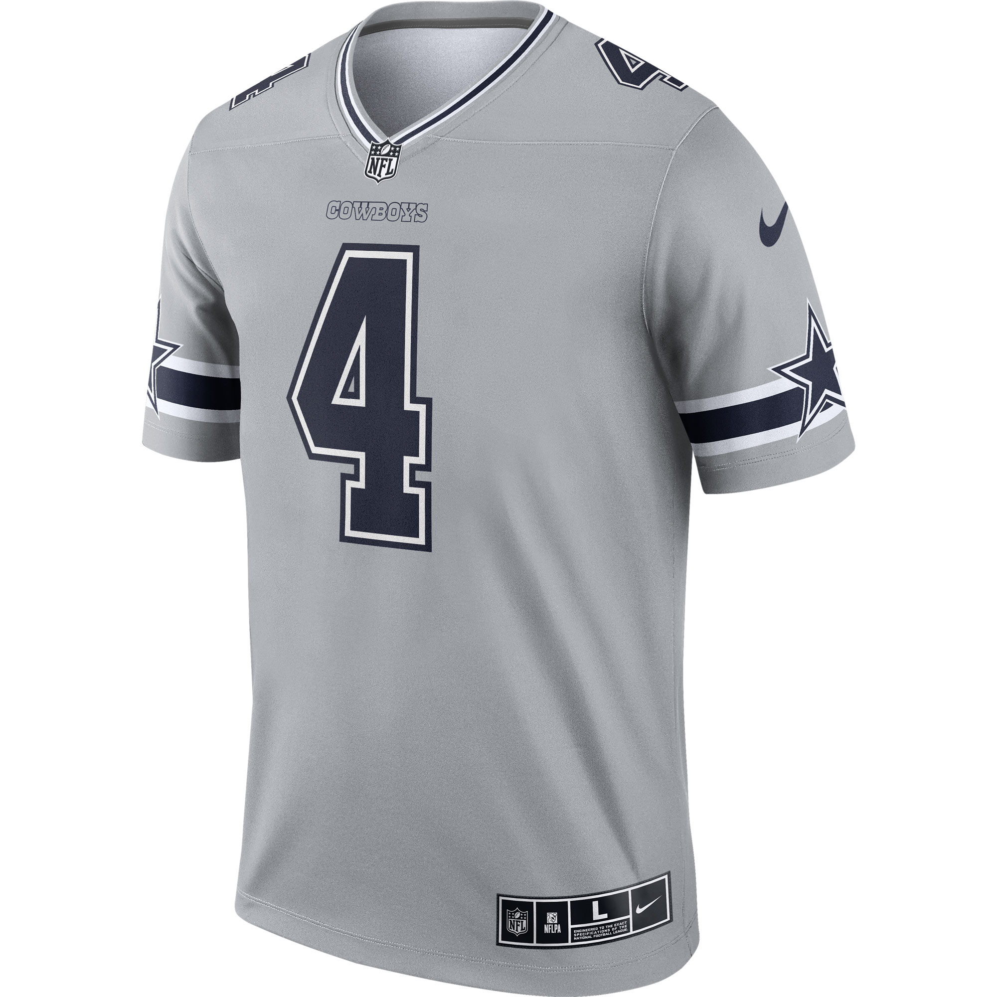 dak prescott dallas cowboys nike inverted legend player performance top gray clowdercats rhlqs.jpg