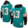 dan marino miami dolphins mitchell ness player name number hoodie legacy jersey aqua clowdercats wpj9q.jpg