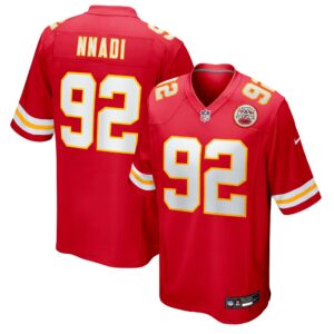 derrick nnadi kansas city chiefs nike team game jersey red clowdercats vidoy.jpg