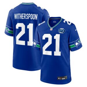 devon witherspoon seattle seahawks nike alternate 50th season game jersey royal clowdercats mqvzj.jpg