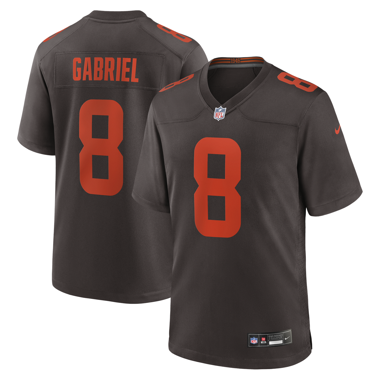 dillon gabriel cleveland browns nike alpha dawg game jersey brown clowdercats kqmkt